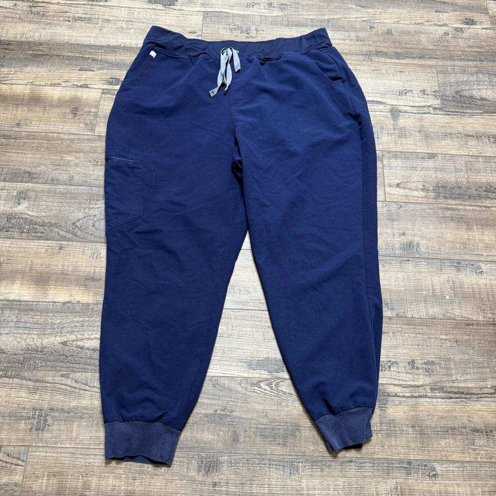 Figs High Waisted Zamora Jogger Scrub Pants Deep Blue Jogger Pants